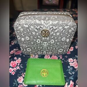Tory Burch jewelry case and card holder